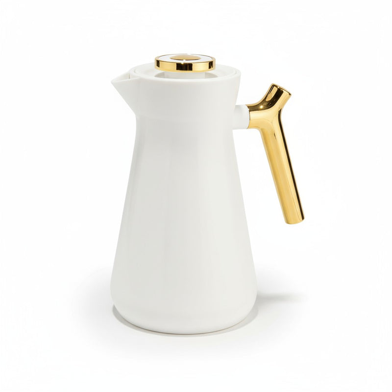 Garrafa Térmica 1L com Alça Metálica Dourada | Corbã Utilidades