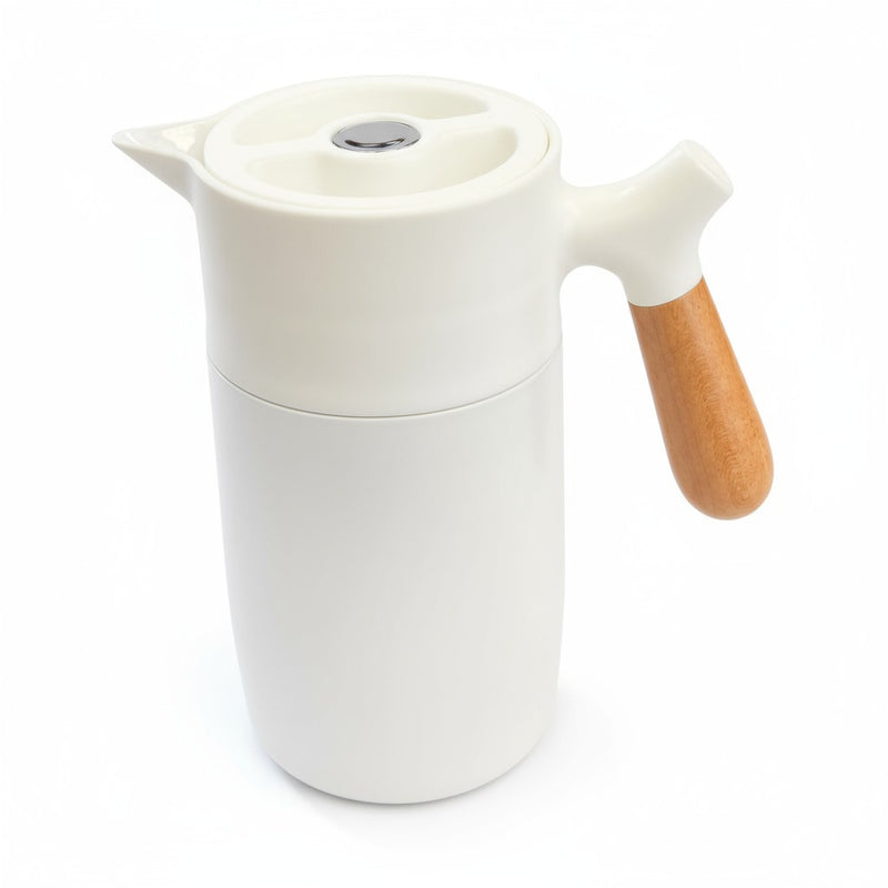 Garrafa Térmica com Alça de Madeira 1600ML | Corbã Utilidades