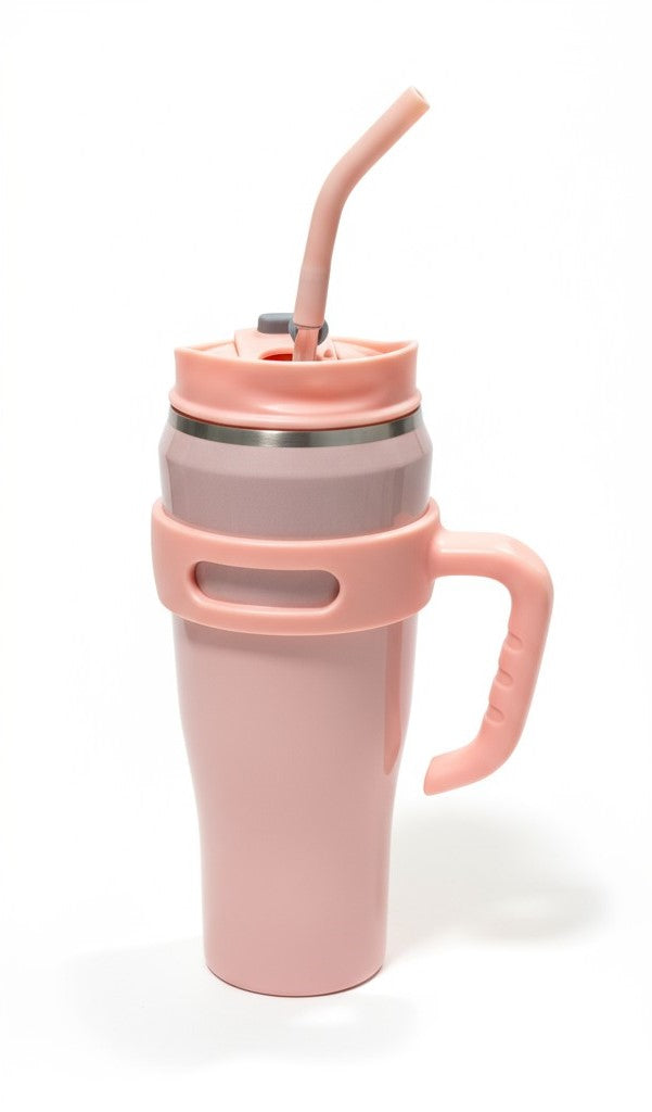 Copo Térmico  Premium com Alça e Canudo Inox | Corbã Utilidades