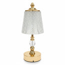 Luminária Abajur Cristal LED Recarregável com 3 Níveis de Luz | Corbã Utilidades