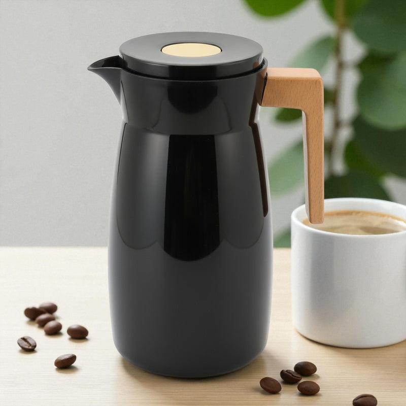 Garrafa Térmica 1L com cabo em madeira | Corbã Utilidades