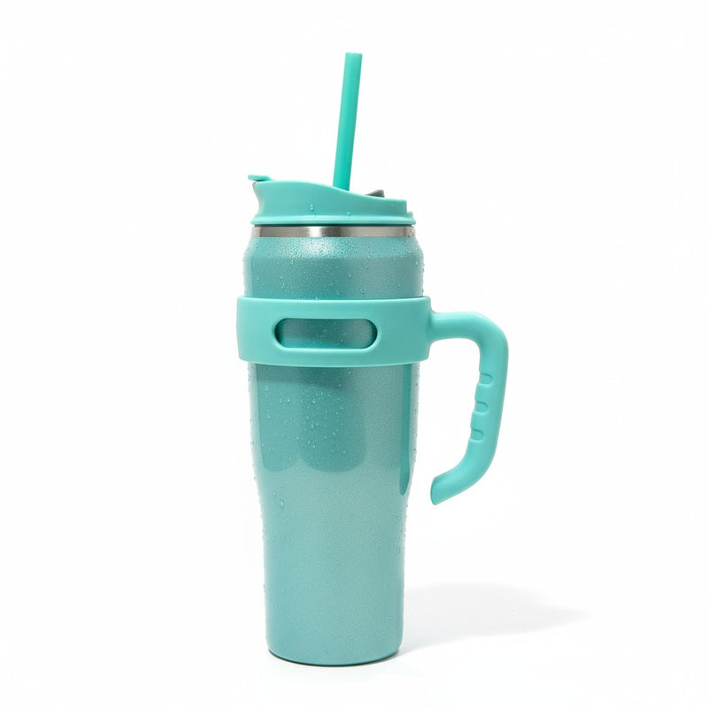 Copo Térmico  Premium com Alça e Canudo Inox | Corbã Utilidades