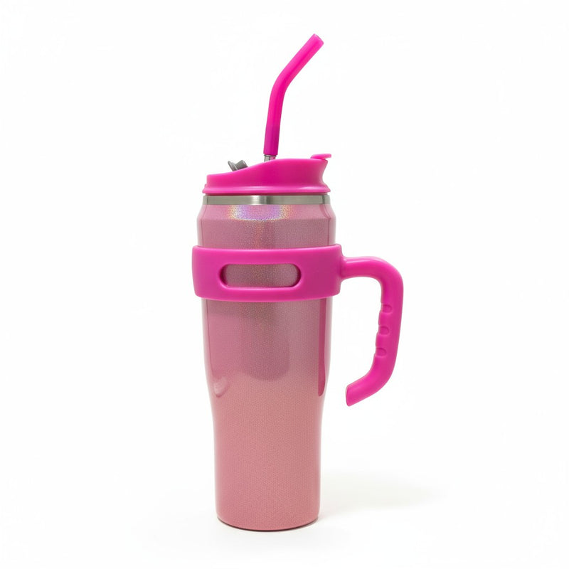 Copo Térmico  Premium com Alça e Canudo Inox | Corbã Utilidades