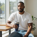 Copo Térmico Premium com Tampa Flip e Alça Metálica 600ml  | Corbã Utilidades